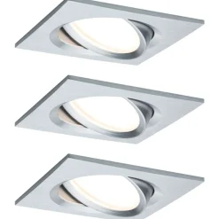 LED-Alasvalosetti Paulmann Nova Plus 3-osainen neliö suunnattava himmennettävä 2700K alumiini