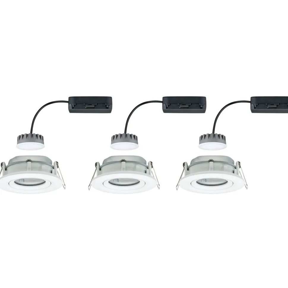 LED-Alasvalosetti Paulmann Nova Plus 3-osainen suunnattava himmennettävä 2700K mattavalkoinen