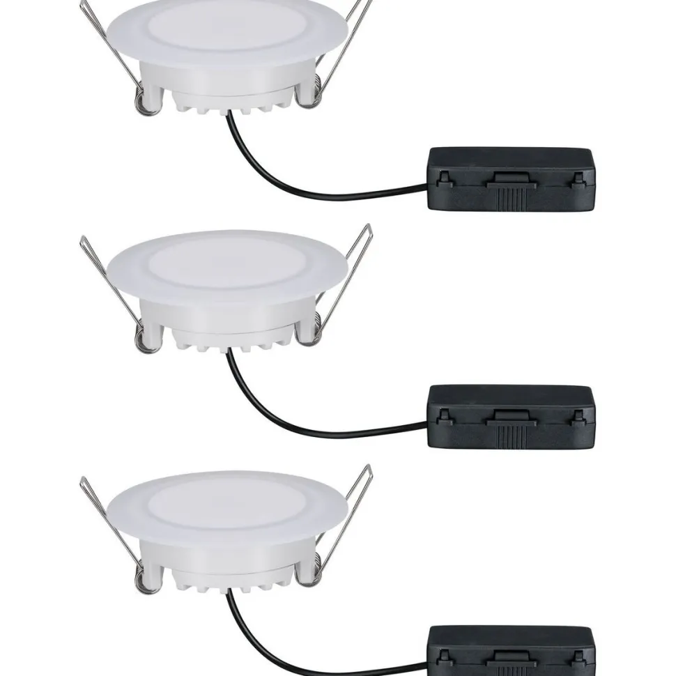 LED-Alasvalosetti Paulmann Suon 3-osainen himmennettävä IP44 2700K valkoinen