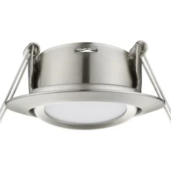 LED-alasvalo Trio Rila ø82x34 mm IP20 harjattu teräs