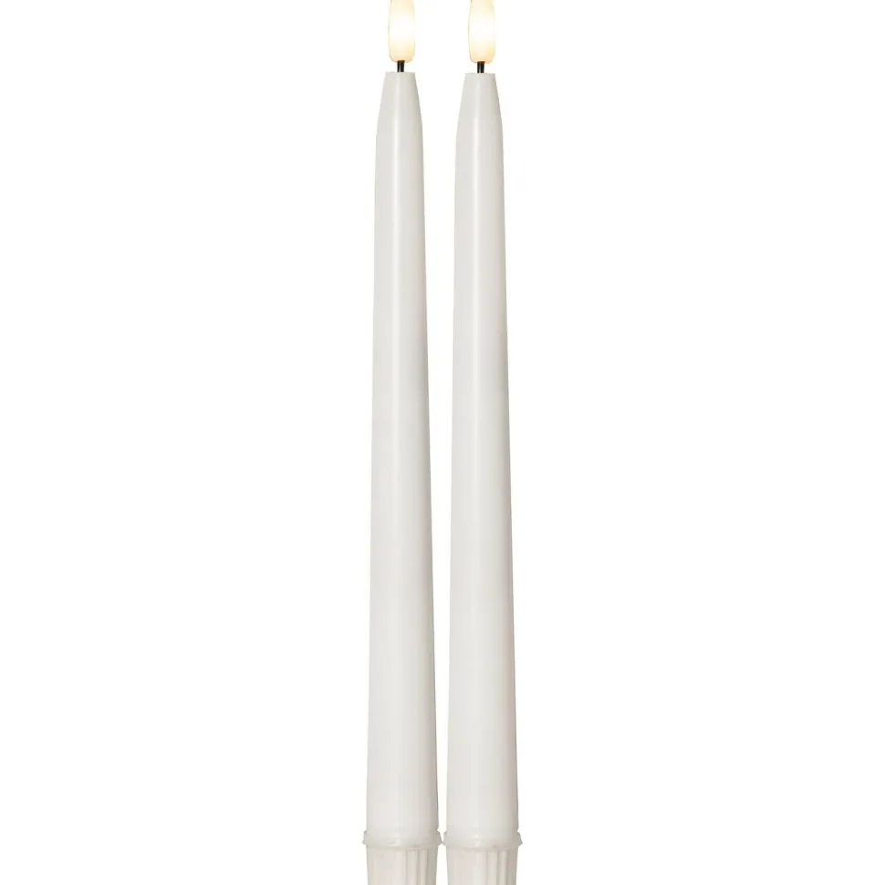 LED-antiikkikynttilä Star Trading Flamme Slim Outdoor, ulkokäyttöön, valkoinen, 2kpl/pkt