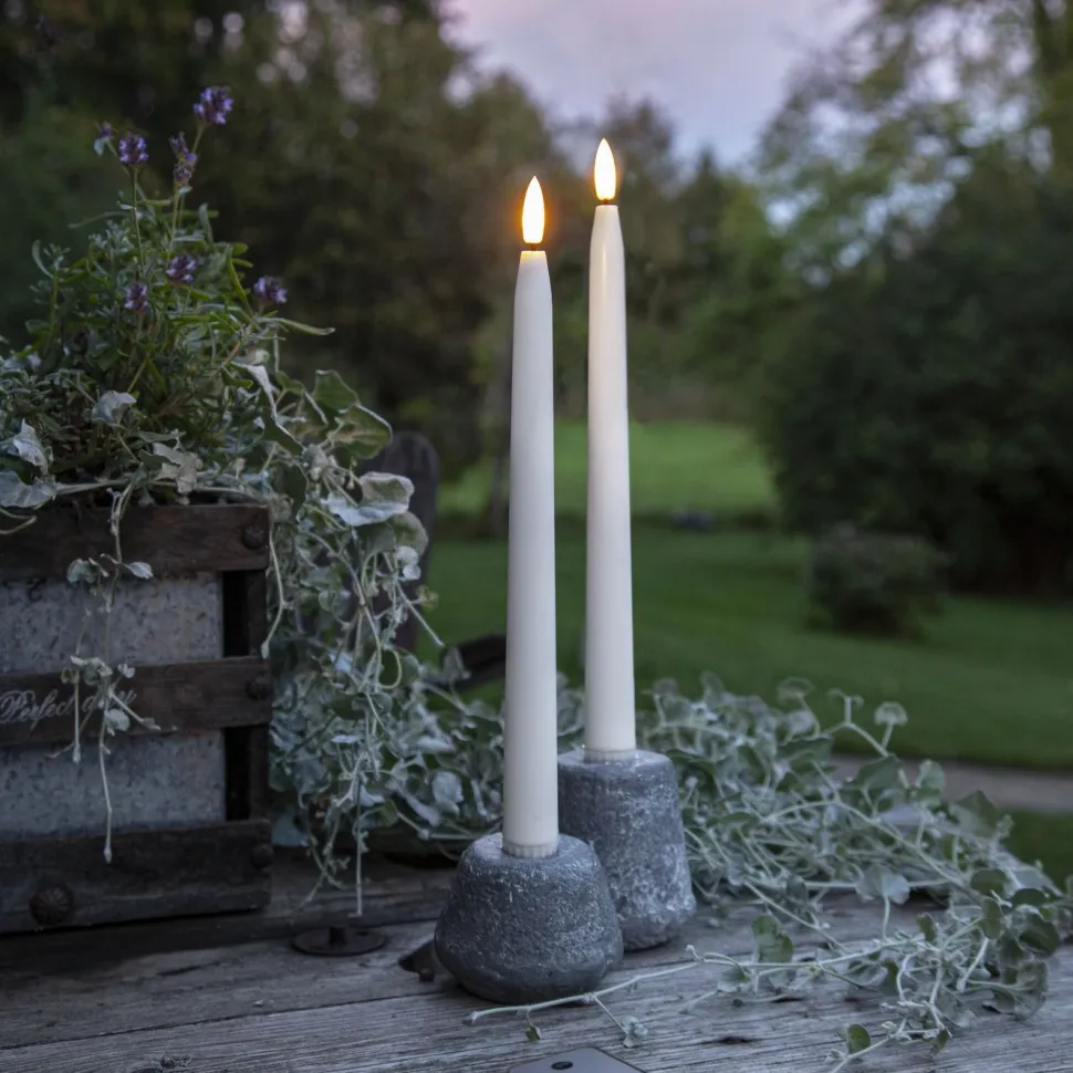 LED-antiikkikynttilä Star Trading Flamme Slim Outdoor, ulkokäyttöön, valkoinen, 2kpl/pkt