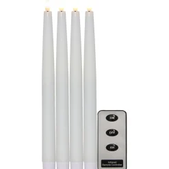 LED-antiikkikynttilä Star Trading Flamme, 20cm, 4kpl, valkoinen