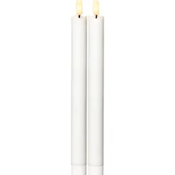 LED-antiikkikynttilä Star Trading Flamme, 25cm, 2kpl, valkoinen