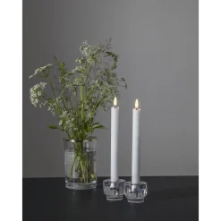 LED-antiikkikynttilä Star Trading Flamme, 25cm, 2kpl, valkoinen