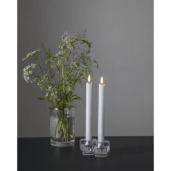 LED-antiikkikynttilä Star Trading Flamme, 25cm, 2kpl, valkoinen