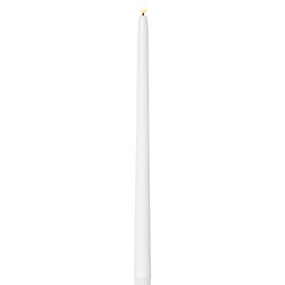 LED-antiikkikynttilä Star Trading Flamme Slim, 38cm, 2kpl, valkoinen
