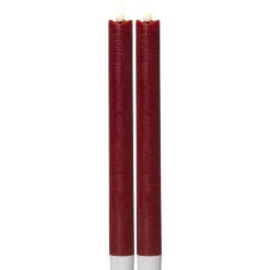 LED-antiikkikynttilä Star Trading Flamme, 24.5cm, 2kpl, punainen
