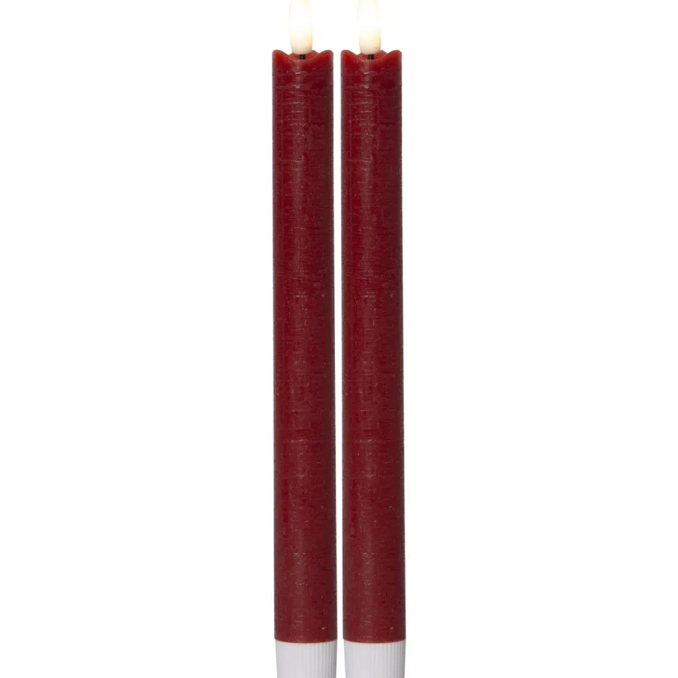 LED-antiikkikynttilä Star Trading Flamme, 24.5cm, 2kpl, punainen
