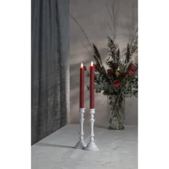 LED-antiikkikynttilä Star Trading Flamme, 24.5cm, 2kpl, punainen