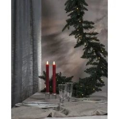LED-antiikkikynttilä Star Trading Flamme, 24.5cm, 2kpl, punainen