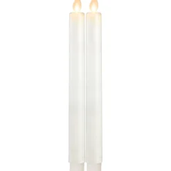 LED-antiikkikynttilä Star Trading M-Twinkle, 24cm, 2kpl, valkoinen