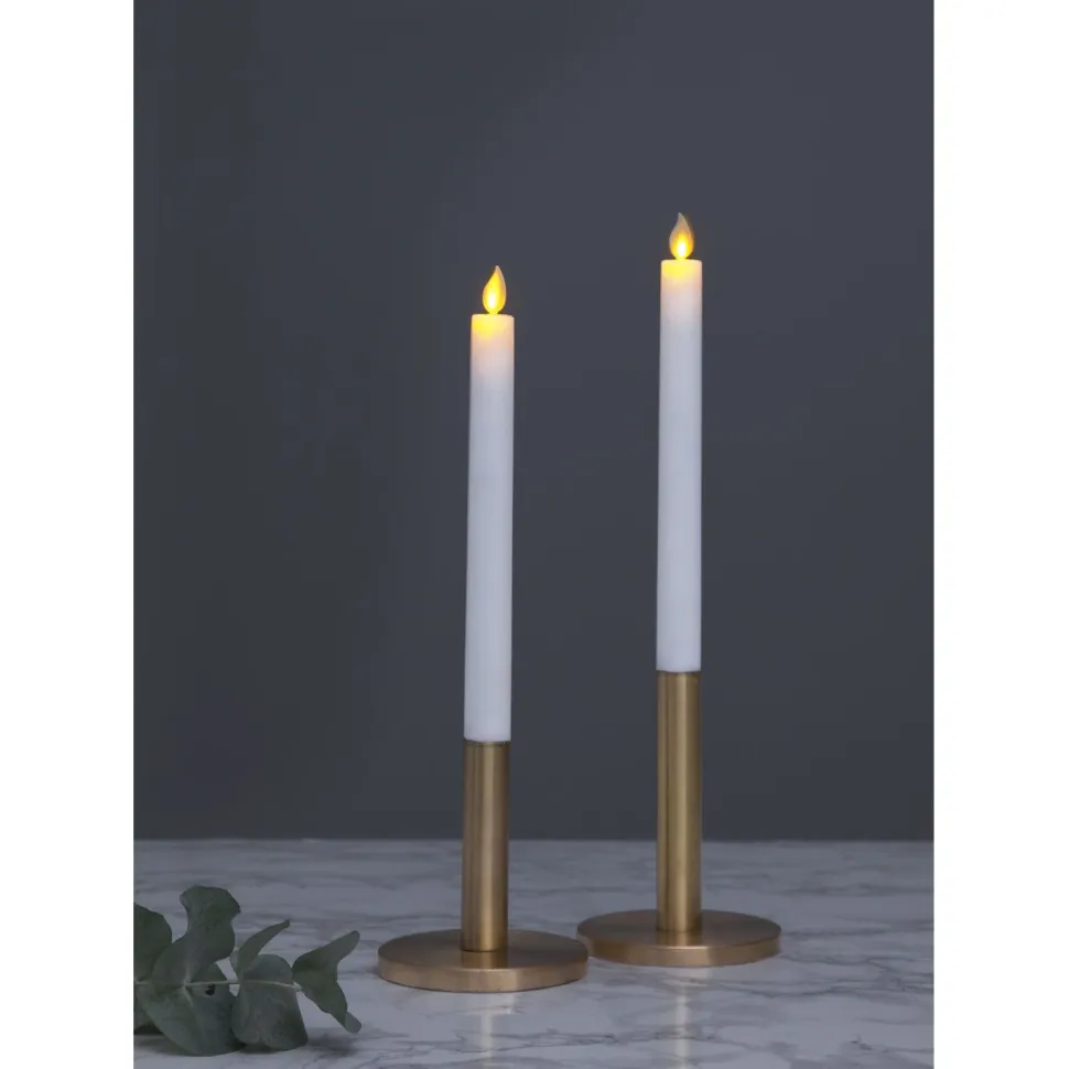 LED-antiikkikynttilä Star Trading M-Twinkle, 24cm, 2kpl, valkoinen