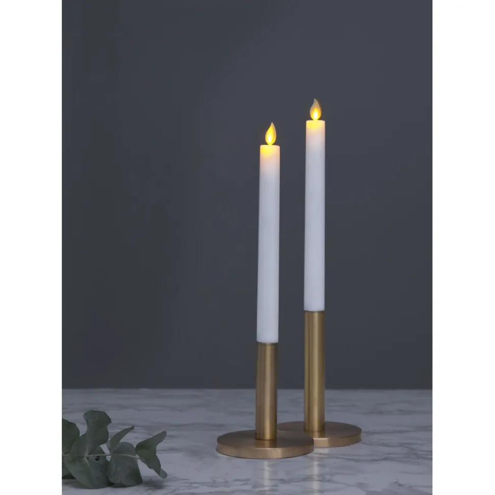 LED-antiikkikynttilä Star Trading M-Twinkle, 24cm, 2kpl, valkoinen