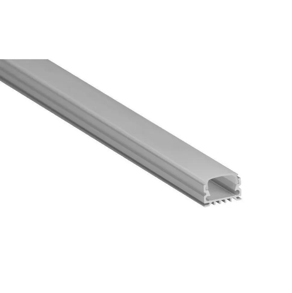 LED-asennuslista FTLIGHT Large läpikuultava kansi 2000x18,5x10 mm alumiini