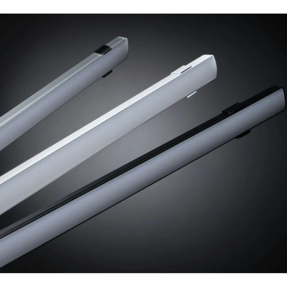 LED-asennuslista FTLIGHT Regular läpikuultava kansi 2000x17x8mm musta