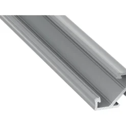LED-asennusprofiili Lumines Kulma C, 23.3x11,8x2020mm, anodisoitu inox