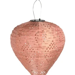 LED-aurinkokennolyhty House Nordic Greatham, IP44, roosa