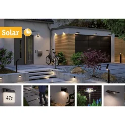 LED-Aurinkokennomaavalaisin Paulmann Solar Aron upotettava liiketunnistin