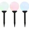 Led-aurinkokennovalaisin 3kpl väriä vaihtava pyöreä 20cm rgb