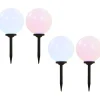 Led-aurinkokennovalaisin 4kpl väriä vaihtava pyöreä 30cm rgb