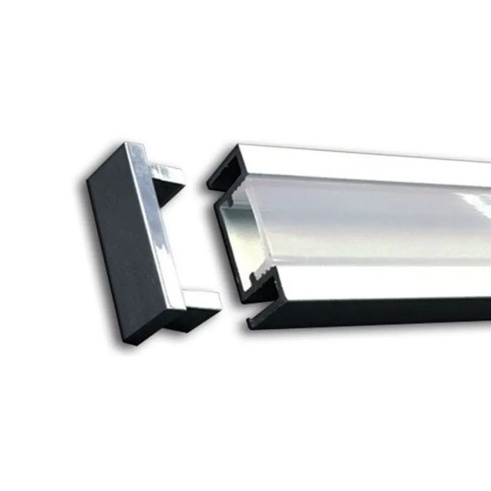 LED-boordilista Euroshrink 301A, alumiini, 23mm x 2.5m, mattahopea