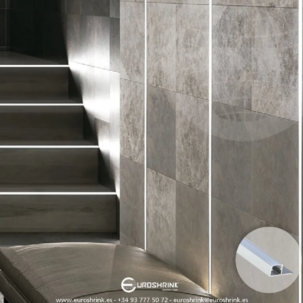 LED-boordilista Euroshrink 302A, alumiini, 12mm x 2.5m, mattahopea
