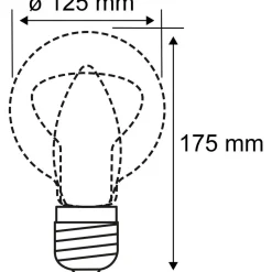 LED-filamenttilamppu Paulmann Lampion Globe, G125, E27, 400lm, 4.3W, 3000K, himmennettävä, valkoinen kenno