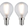 LED-filamenttilamppu Paulmann Drop, E14, 250lm, 3W, 2700K, matta, 2kpl