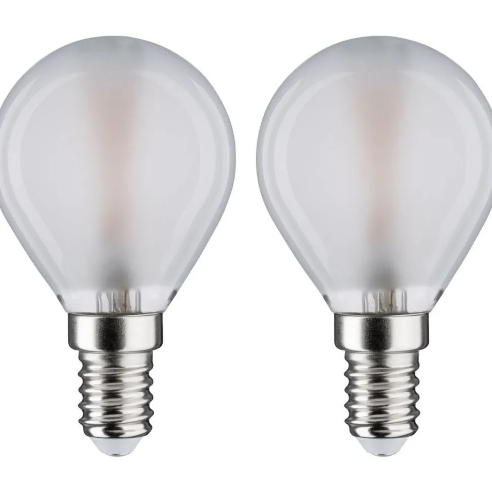 LED-filamenttilamppu Paulmann Drop, E14, 250lm, 3W, 2700K, matta, 2kpl