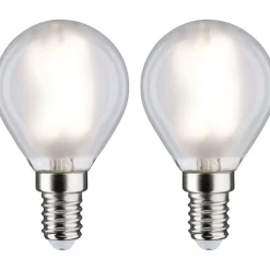 LED-filamenttilamppu Paulmann Drop, E14, 470lm, 4.8W, 4000K, matta, 2kpl