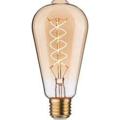 LED-filamenttilamppu Paulmann Rustic Shine Corn, S-muoto, 230V, 300lm, 4.2W, 1800K, himmennettä, kulta