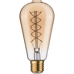 LED-filamenttilamppu Paulmann Rustic Shine Corn, S-muoto, 230V, 300lm, 4.2W, 1800K, himmennettä, kulta