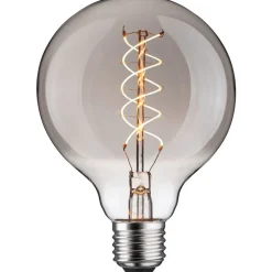 LED-filamenttilamppu Paulmann Rustic Shine Globe, S-muoto, 230V, 170lm, 4,2W, 1800K, himmennettä, savulasi
