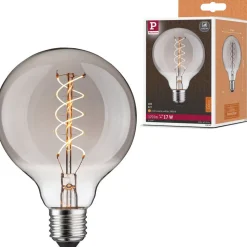 LED-filamenttilamppu Paulmann Rustic Shine Globe, S-muoto, 230V, 170lm, 4,2W, 1800K, himmennettä, savulasi