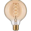 LED-filamenttilamppu Paulmann Rustic Shine Globe, S-muoto, 230V, 300lm, 4,2W, 1800K, himmennettä, kulta