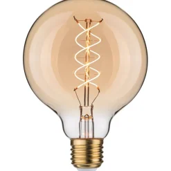 LED-filamenttilamppu Paulmann Rustic Shine Globe, S-muoto, 230V, 300lm, 4,2W, 1800K, himmennettä, kulta