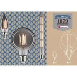 LED-filamenttilamppu Paulmann 1879 Edition Pear, E27, 350lm, 7.5W, 1800K, himmennettävä, savulasi