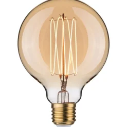 LED-filamenttilamppu Paulmann Rustic Shine Globe, I-muoto, 230V, 300lm, 4,2W, 1800K, himmennettä, kulta