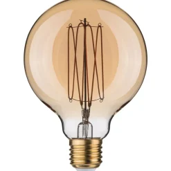 LED-filamenttilamppu Paulmann Rustic Shine Globe, I-muoto, 230V, 300lm, 4,2W, 1800K, himmennettä, kulta