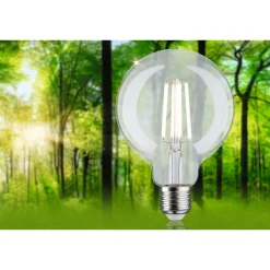 LED-filamenttilamppu Paulmann Eco-Line Globe, G95, E27, 840lm, 4W, 4000K, kirkas