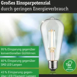 LED-filamenttilamppu Paulmann Eco-Line Corn, 230V, ST64, E27, 806lm, 4.3W, 3000K, himmennettävä, kirkas