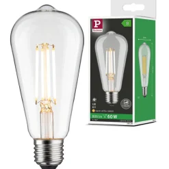 LED-filamenttilamppu Paulmann Eco-Line Corn, 230V, ST64, E27, 806lm, 4.3W, 3000K, himmennettävä, kirkas