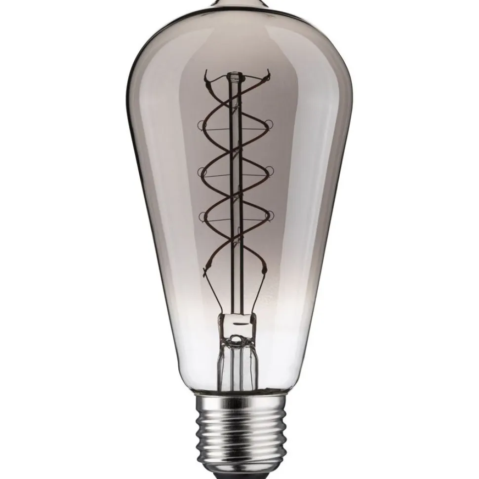 LED-filamenttilamppu Paulmann Rustic Shine Corn, S-muoto, 230V, 170lm, 4.2W, 1800K, himmennettä, savulasi