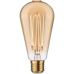 LED-filamenttilamppu Paulmann Rustic Shine Corn, I-muoto, 230V, 300lm, 4.2W, 1800K, himmennettä, kulta