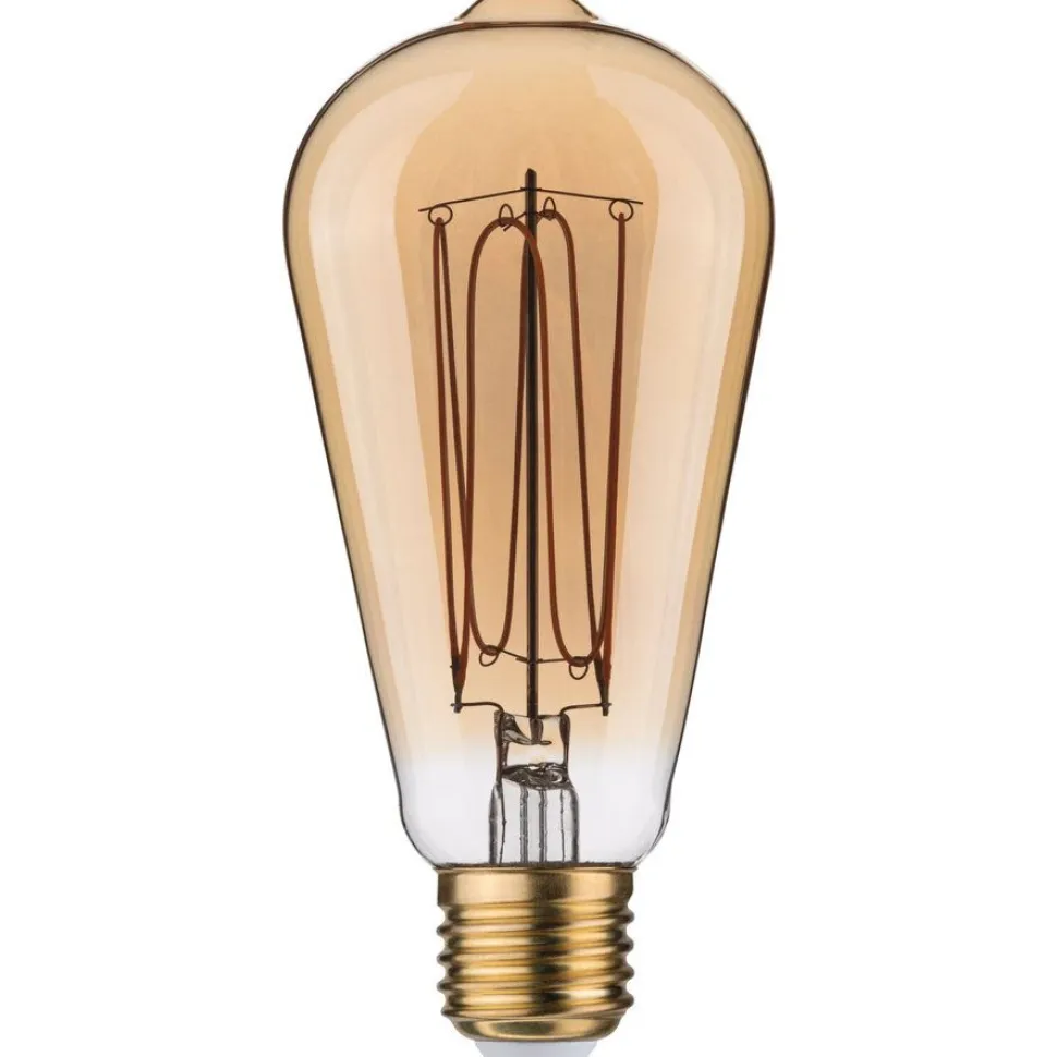 LED-filamenttilamppu Paulmann Rustic Shine Corn, I-muoto, 230V, 300lm, 4.2W, 1800K, himmennettä, kulta