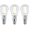 LED-filamenttilamppu Paulmann Eco-Line Drop, E14, 100mm, 525lm, 2.5W, 3000K, kirkas, 3kpl
