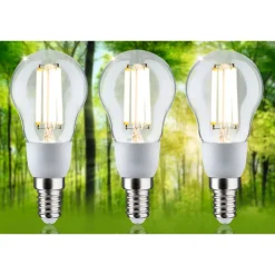 LED-filamenttilamppu Paulmann Eco-Line Drop, E14, 100mm, 525lm, 2.5W, 3000K, kirkas, 3kpl