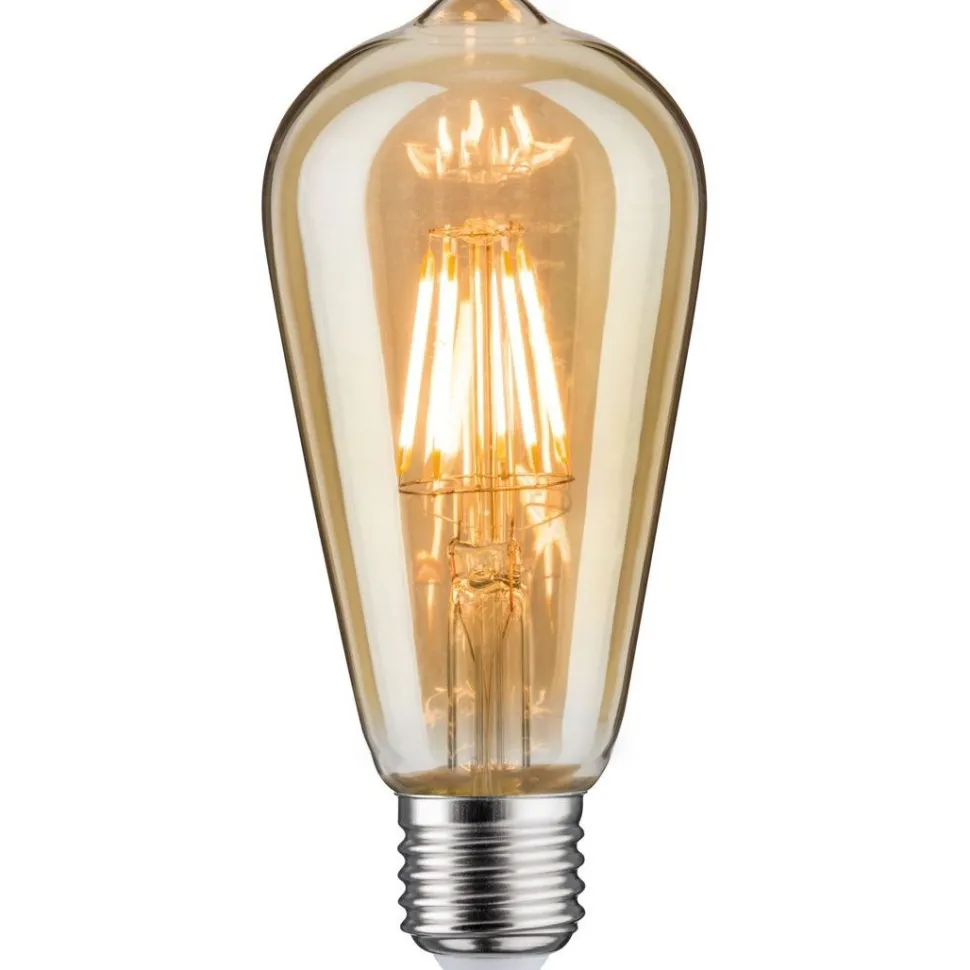 LED-filamenttilamppu Paulmann Corn Rustika, E27, 480lm, 6W, 1700K, himmennettävä, kulta