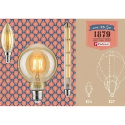 LED-filamenttilamppu Paulmann Corn Rustika, E27, 480lm, 6W, 1700K, himmennettävä, kulta